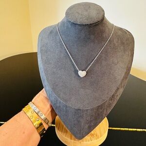 Swarovski Vintage Retro Estate Designer Luxury Crystal Reversible Heart Necklace